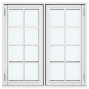 Cottage Windows, Two Sashes 16 Panes 