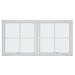 Top Guided Windows, Two Sashes 8 Panes 
