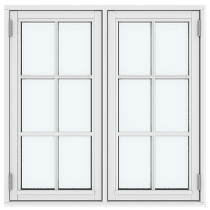 Cottage Windows, Two Sashes 12 Panes 