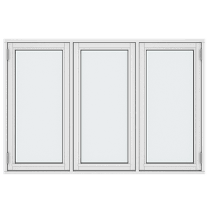 Casement Windows, Two Opening Sashes, 3 Panes 