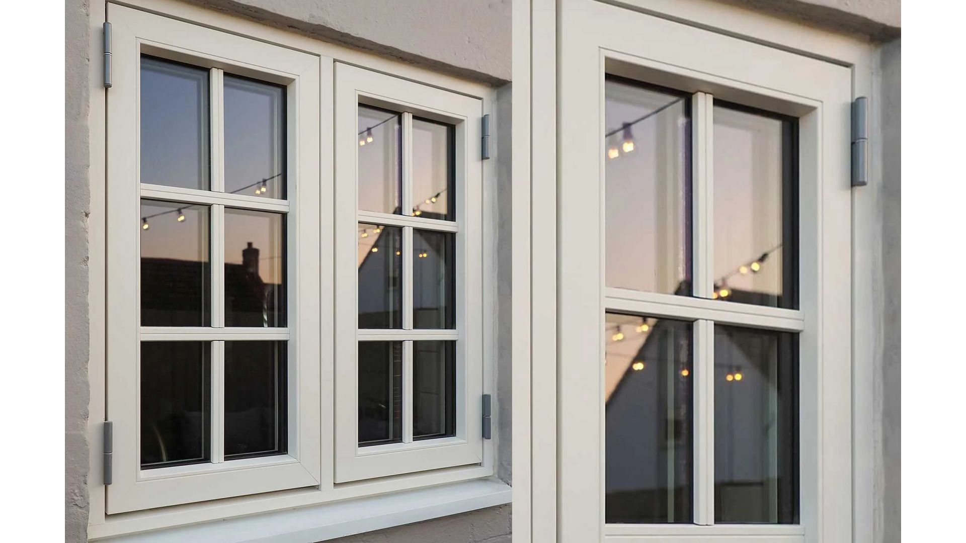 White double casement windows